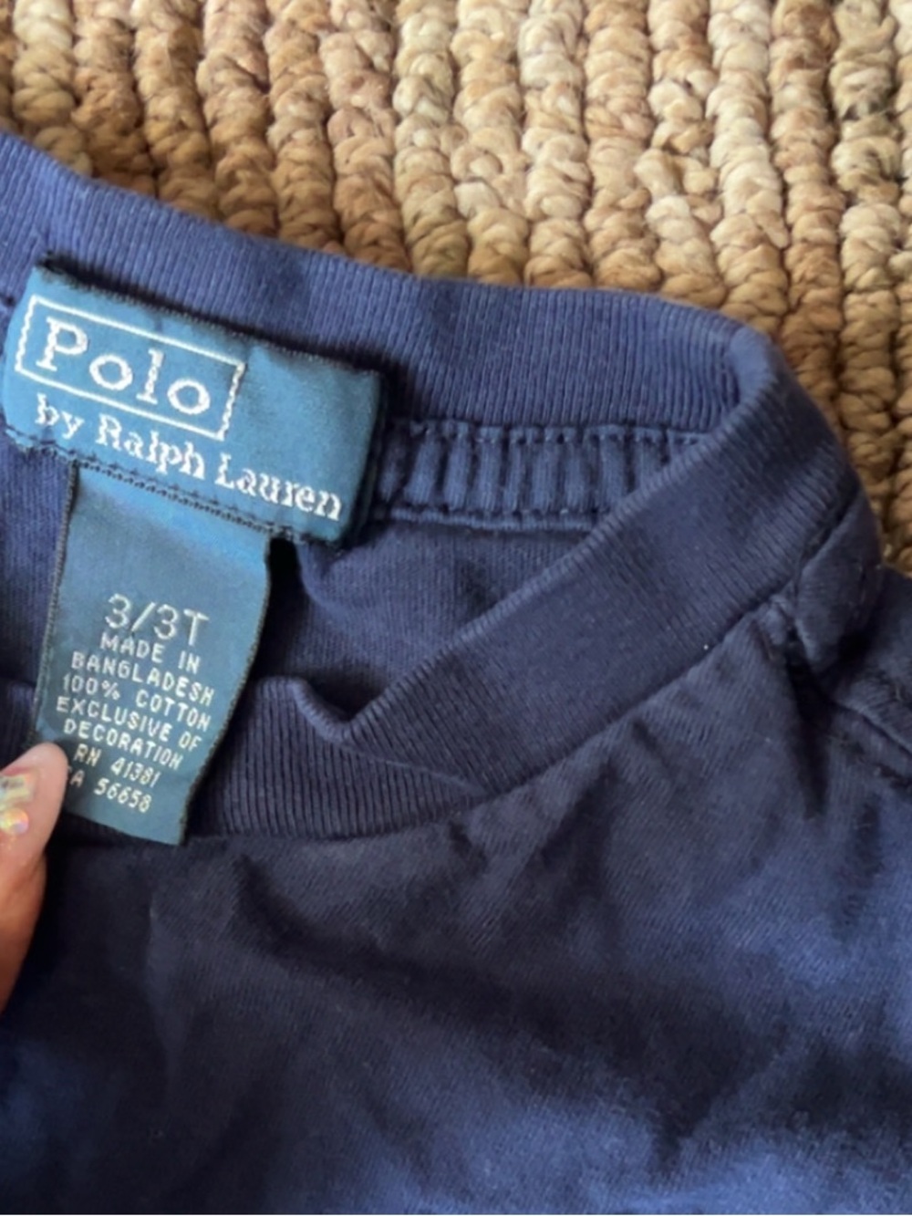 Ralph Lauren Navy Tee with Red Pony Embroidery - Picture 4 of 4